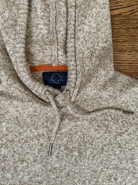 Even Tide Men's Beige Marled Crewneck Hoodie Sweater